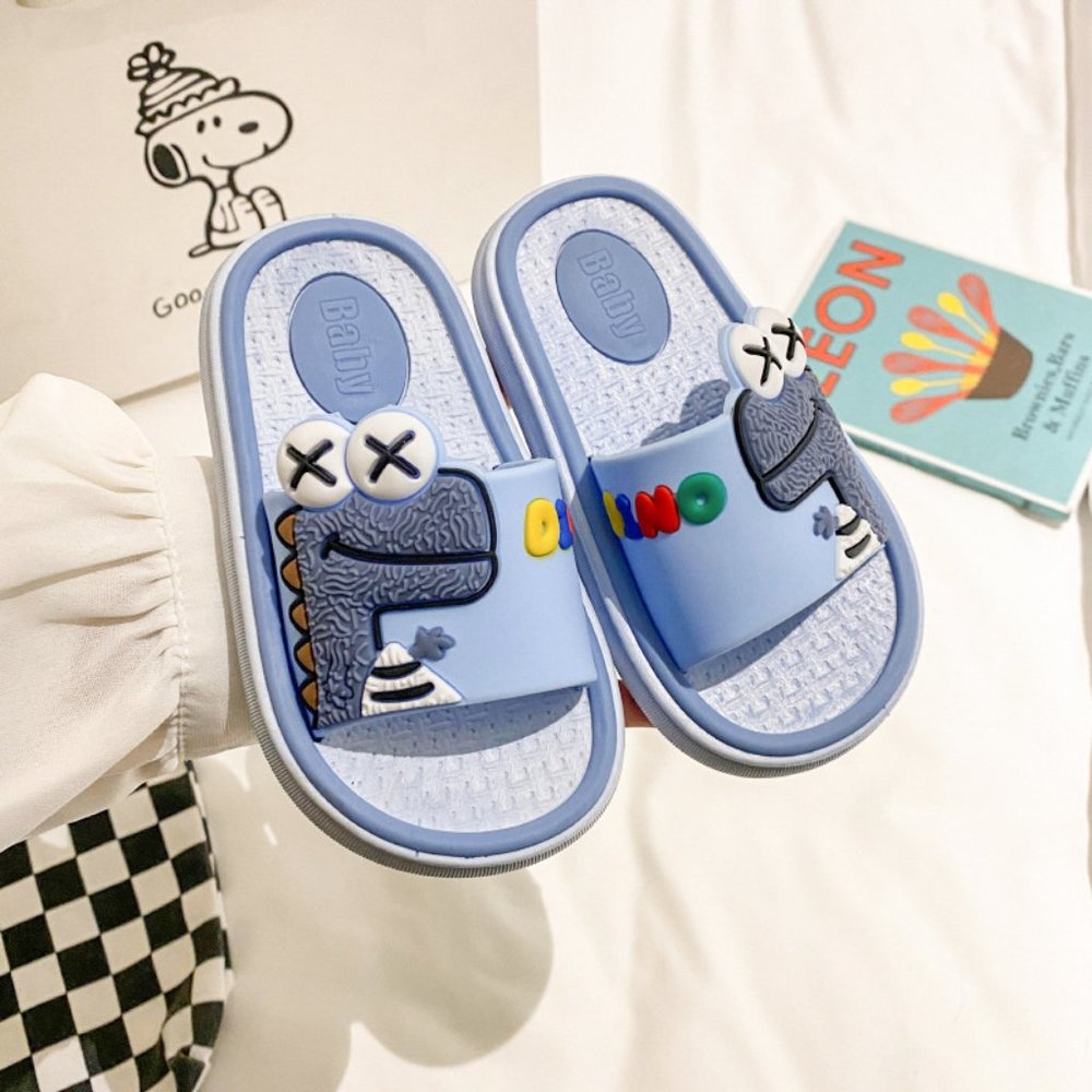 Kids Cute Cartoon Dinosaur Non-Slip Soft Bottom Slippers